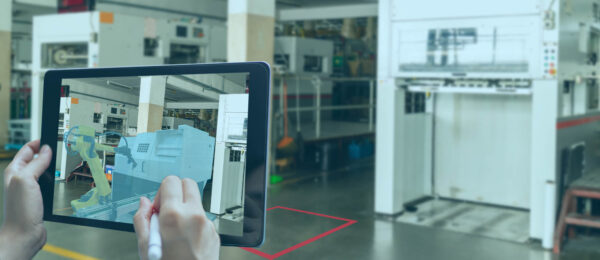 Augmented Reality being used in a factory setting