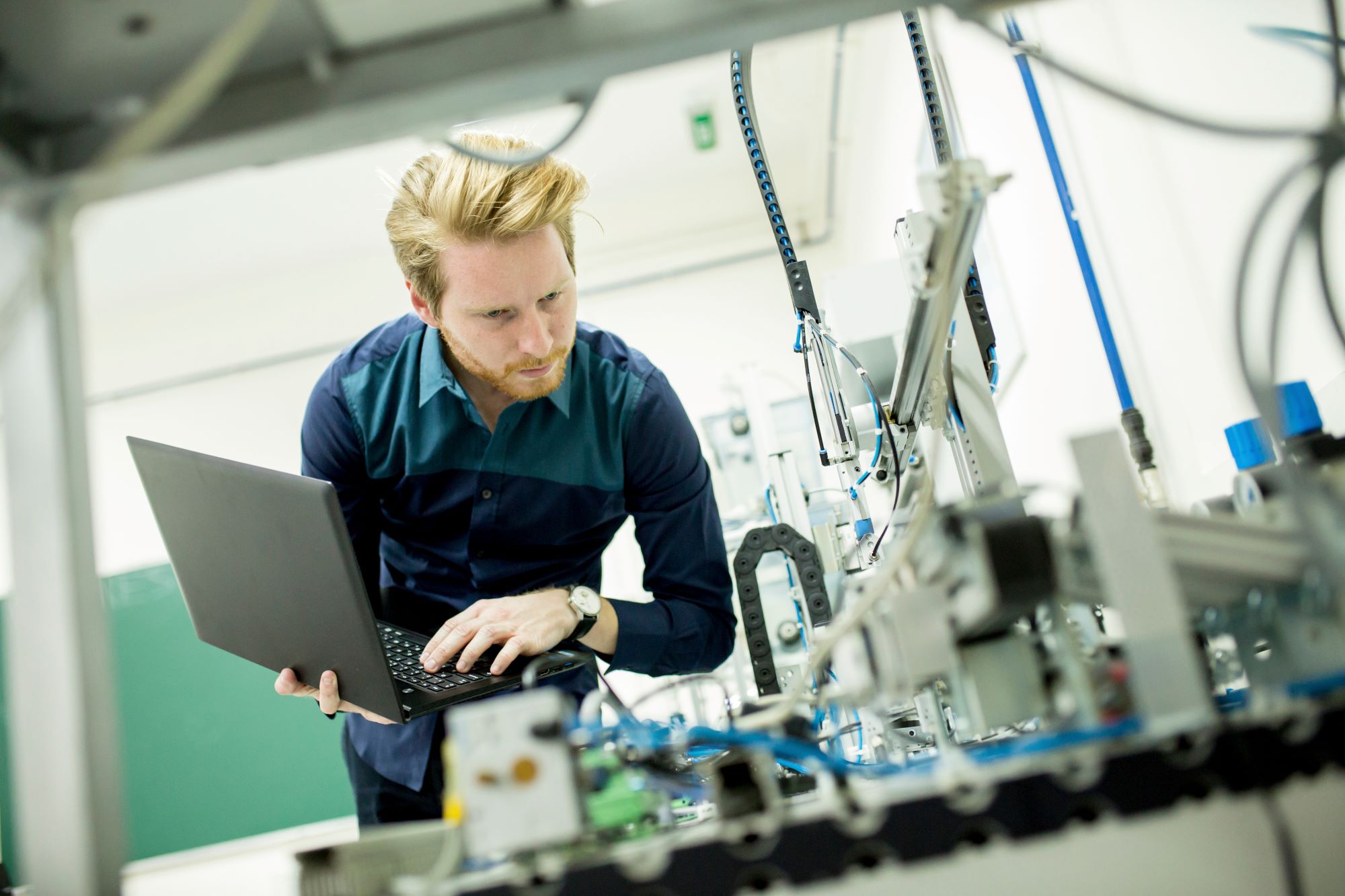 Engineer with laptop